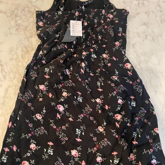 ABERCROMBIE & Fitch Black Floral Summer Dress 7/8 NWT - Picture 7 of 8